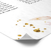 Elégant Pastel Rose Flore Cadre Fancy Poster (Coin)