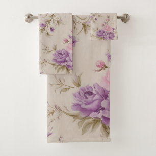 Élégant Pastel Rose & Purple Garden Blooms