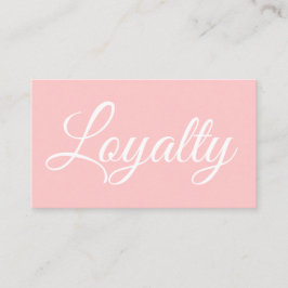 Elegant pastel roze moderne getrouwheidskaart visitekaartje