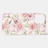 Elegant pastel roze rozenpatroon Hoesje-Mate iPhon Case-Mate iPhone Case (Achterkant (horizontaal))