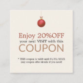 Élégant Pastel Salon de Noël Coupon de vacances (Devant)