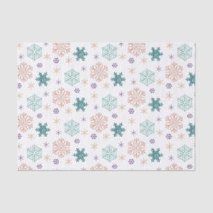 Elegant pastel Snowflake Patroon Tissuepapier