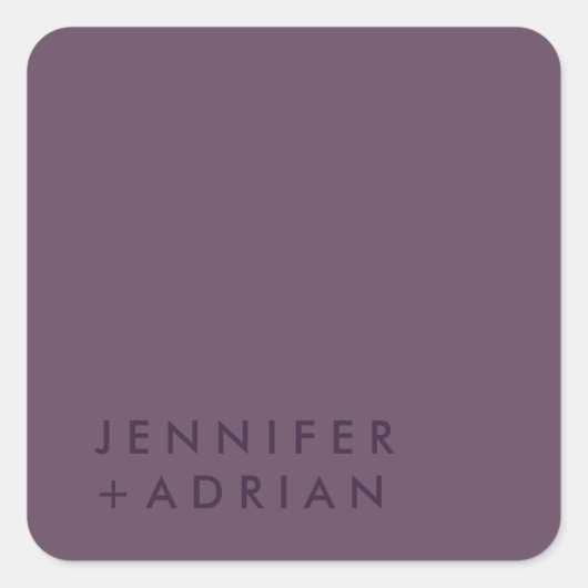 Élégant Pastel Sticker Carré moderne minimal (Devant)