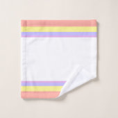 Elégant Pastel Stripes sur blanc (Gant de toilette)