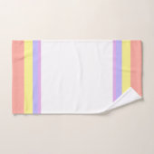 Elégant Pastel Stripes sur blanc (Serviette à main)