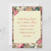 Elégant Pastel Summer Floral Invitation Modèle (Dos)