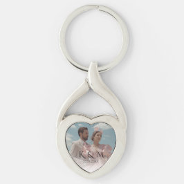 Elegant Pastel Vintage picture Wedding  Sleutelhanger