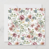 Élégant pastel vintage rose faire-part de mariage (Dos)