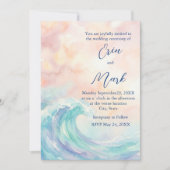 Elegant Pastel Watercolor Invitation | Soft Blush  (Devant)
