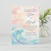 Elegant Pastel Watercolor Invitation | Soft Blush  (Debout devant)
