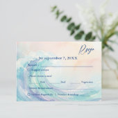 Elegant Pastel Watercolor Rsvp | Soft Blush (Debout devant)