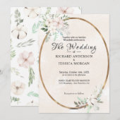 Elegant Pastel Waterverf Floral Kaart (Voorkant / Achterkant)