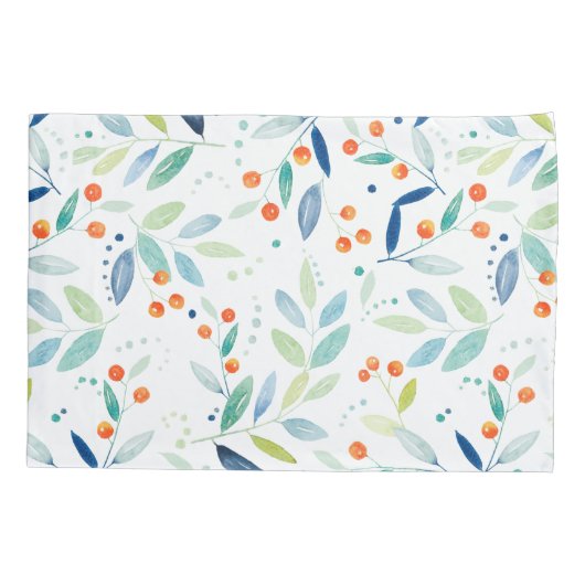 Elegant pastel Waterverven botanisch patroon Kussensloop (Achterkant)