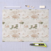 Elegant pastel zwanenpatroon tissuepapier (Craft)