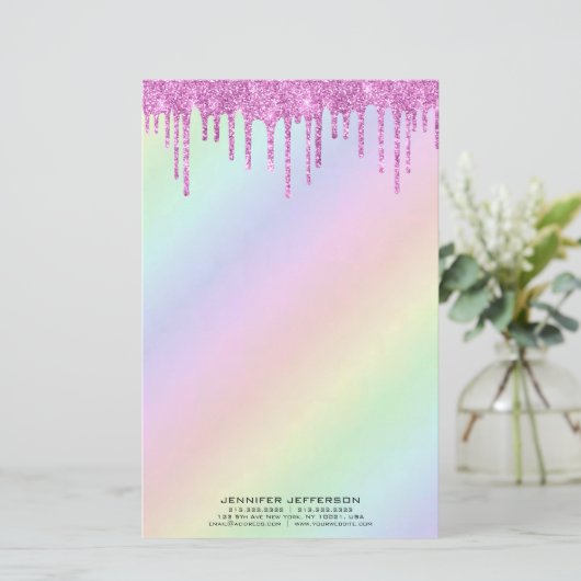 Elegant pastelbriefpapier briefpapier (Staand voorkant)