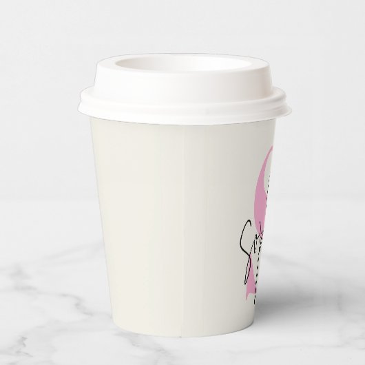 Elegant pastelmonogram gepersonaliseerde papieren papieren bekers (Rechts)