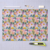 Elegant pastelroze Abstract bloemmotief Tissuepapier (Craft)