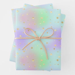 Elegant Pastels Gold Glitter  Inpakpapier Vel
