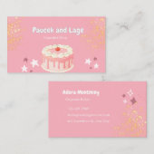 Elegant Pastry Chef Business Card – Custom Contact Visitekaartje (Voorkant / Achterkant)