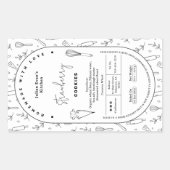 Élégant Pâtisserie Outils de cuisson Étiquette de  (Devant)