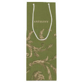 Elegant  Patroon Bruiloft Gift Wijn Cadeautas (Voorkant)