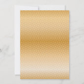 Elegant Patroon Goud Islamitisch Moslim Bruiloft Kaart (Achterkant)