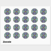 Elegant Pattern 57793 Ronde Sticker (Vel)
