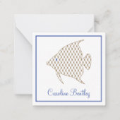 Elegant Pattern Angel Fish Gift Enclosure-kaarten Notitiekaartje (Voorkant)