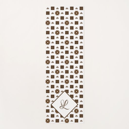 Elegant Pattern Monogram Yoga Mat (Voorkant)
