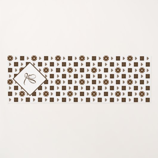 Elegant Pattern Monogram Yoga Mat (Voorkant (horizontaal))