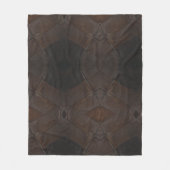 Elegant Pattern Rustic Faux Brown Leather Fleece Deken (Voorkant)