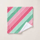 Elegant Pattern Sjabloon Blue Mint Green Pink Bad Handdoek (Wasdoekje)