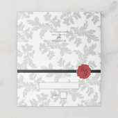 Elegant Pattern & Wax Seal Weddenschap Place Card (Buitenkant ongevouwen)