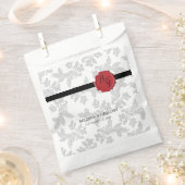 Elegant Pattern & Wax Seal Wedding Bedankzakje (Geknipt)