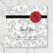 Elegant Pattern & Wax Seal Wedding Gift Bedankjes Labels (Voorkant)