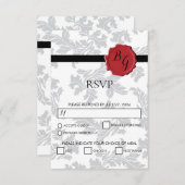 Elegant Pattern & Wax Seal Wedding RSVP Kaarten (Voorkant / Achterkant)