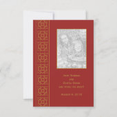 Elegant Patterned Indian Save the Date (Voorkant)