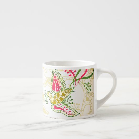 Elegant Patterned Porcelain Espresso Kop (Rechts)