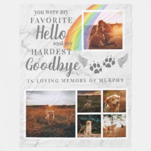 Elegant Paw Prints Speciaal foto van voetgedenktek Fleece Deken