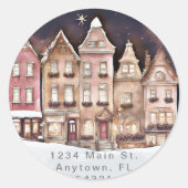 Elégant paysage urbain Étiquette de adresse person (Devant)