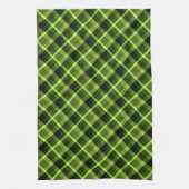 Elégant Pea Green Plaid Motif serviette de cuisine (Vertical)