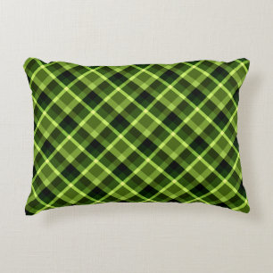 Elegant Pea Green Pset Pattern Accent Pillow Kussen