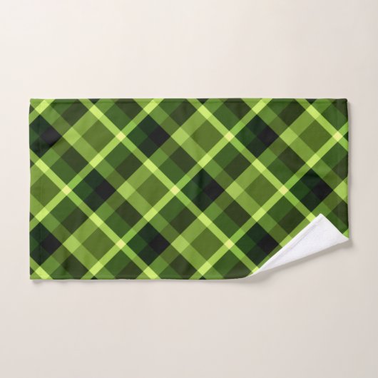 Elegant Pea Green Pset Pattern Bath Towel set Bad Handdoek (Handdoek)
