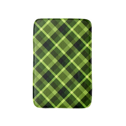 Elegant Pea Green Pset Pattern Small Bath Mat (Voorkant Verticaal)