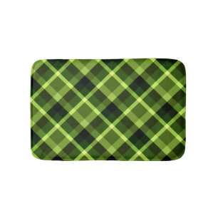 Elegant Pea Green Pset Pattern Small Bath Mat