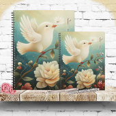 Elegant Peaceful White Dove & Floral 