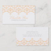 Elegant Peach Damask Visitekaartje (Voorkant / Achterkant)