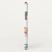 Elegant Peach & Green Floral Monogram Case-Mate iPhone Case (Achterkant / rechts)