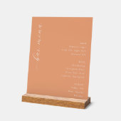 Elegant Peach Minimalist Beverage Acryl Bord (Hoek)