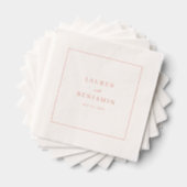 Elegant Peach Minimalist Folie Servetten (Insitu (Gestapeld))